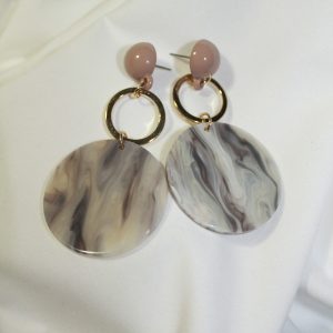 Marble and Mauve Earrings
